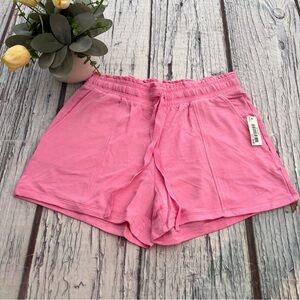 DAILY RITUAL Women's Pull on Supersoft terry pink short Size S